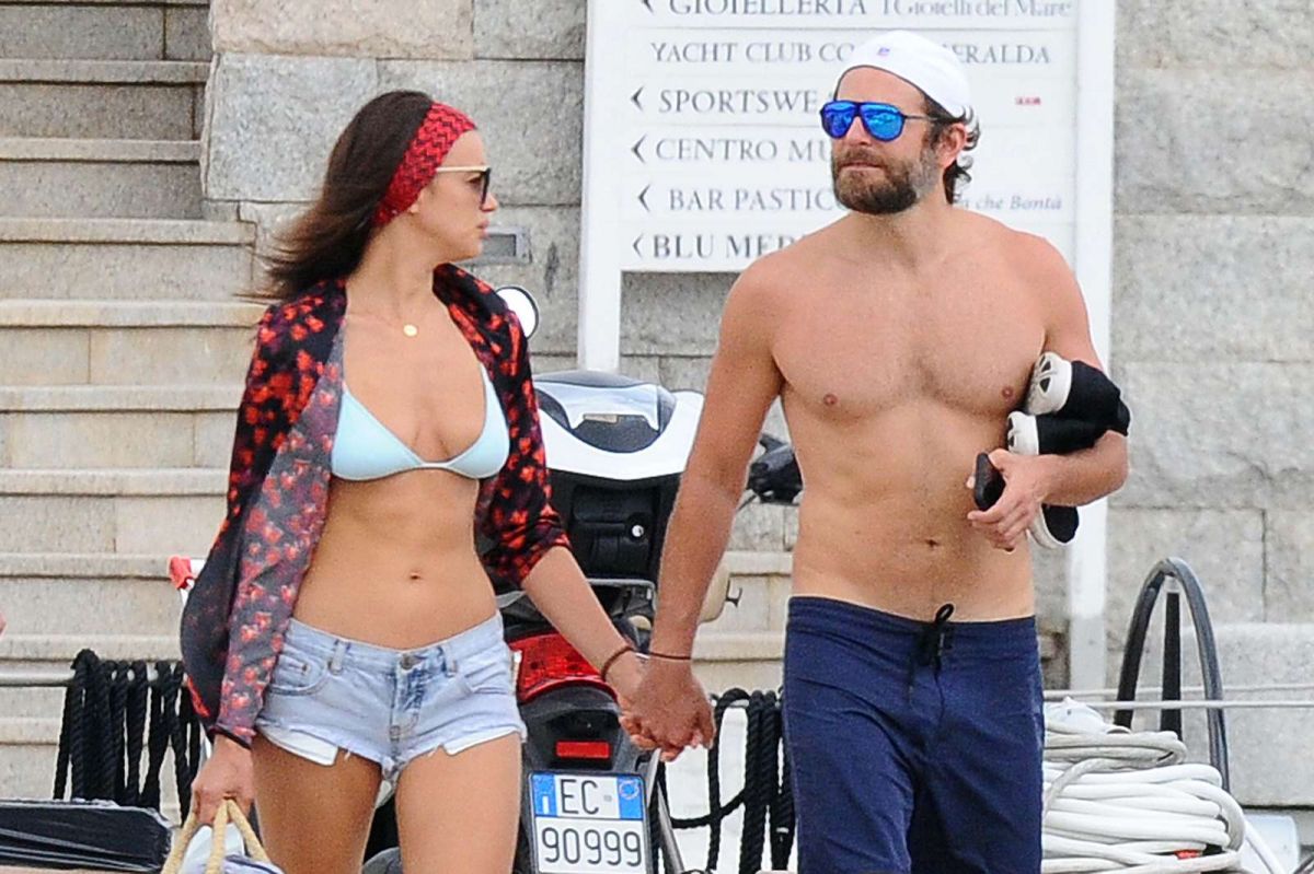 IRINA SHAYK and Bradley Cooper Out in Sardinia 08/01/2016.