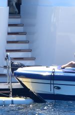 ISLA FISHER in Bikini at a Boat in The Islands of Lerins 08/06/2016