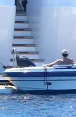 ISLA FISHER in Bikini at a Boat in The Islands of Lerins 08/06/2016