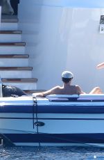 ISLA FISHER in Bikini at a Boat in The Islands of Lerins 08/06/2016