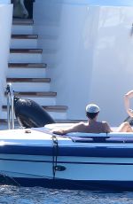 ISLA FISHER in Bikini at a Boat in The Islands of Lerins 08/06/2016
