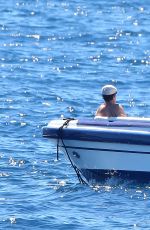 ISLA FISHER in Bikini at a Boat in The Islands of Lerins 08/06/2016