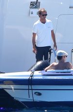 ISLA FISHER in Bikini at a Boat in The Islands of Lerins 08/06/2016