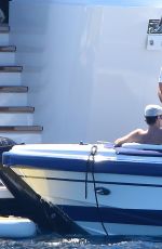 ISLA FISHER in Bikini at a Boat in The Islands of Lerins 08/06/2016