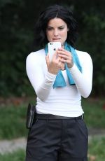 JAIMIE ALEXANDER on the Set of 