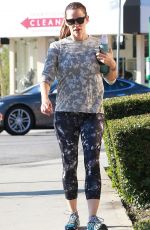 JENNIFER GARNER Leaves a Gym in Brentwood 08/13/2016