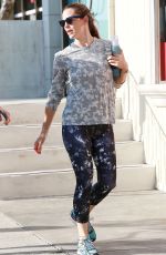JENNIFER GARNER Leaves a Gym in Brentwood 08/13/2016