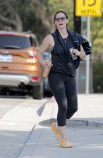 JENNIFER GARNER Leaves a Gym in Los Angeles 08/23/2016