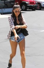 JESSICA GOMES in Denim Shorts Out in Los Angeles 0/817/2016