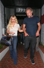 JESSICA SIMPSON Leaves a Mexican Restaurant in West Hollywood 08/16/2016