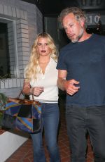 JESSICA SIMPSON Leaves a Mexican Restaurant in West Hollywood 08/16/2016