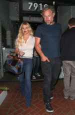 JESSICA SIMPSON Leaves a Mexican Restaurant in West Hollywood 08/16/2016