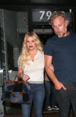 JESSICA SIMPSON Leaves a Mexican Restaurant in West Hollywood 08/16/2016