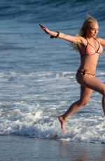 JORGIE PORTER in Bikini on the Beach in Malibu 08/28/2016