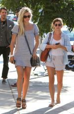 JULIENNE HOUGH Leaves Zinque Cafe in Beverly Hills 08/10/2016