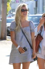 JULIENNE HOUGH Leaves Zinque Cafe in Beverly Hills 08/10/2016