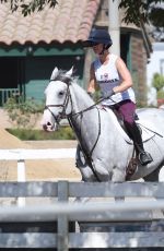 KALEY CUOCO Riding Her Horse in Burbank 08/12/2016