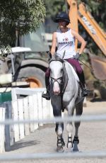 KALEY CUOCO Riding Her Horse in Burbank 08/12/2016