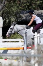 KALEY CUOCO Riding Her Horse in Burbank 08/12/2016