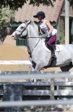 KALEY CUOCO Riding Her Horse in Burbank 08/12/2016