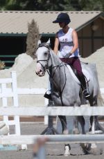 KALEY CUOCO Riding Her Horse in Burbank 08/12/2016