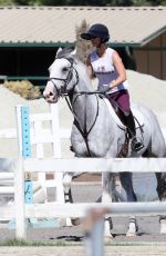 KALEY CUOCO Riding Her Horse in Burbank 08/12/2016