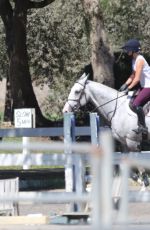 KALEY CUOCO Riding Her Horse in Burbank 08/12/2016