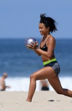 KARREUCHE TRAN Working Out at a Beach in Venice 08/02/2016