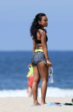 KARREUCHE TRAN Working Out at a Beach in Venice 08/02/2016