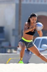 KARREUCHE TRAN Working Out at a Beach in Venice 08/02/2016