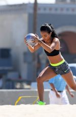 KARREUCHE TRAN Working Out at a Beach in Venice 08/02/2016