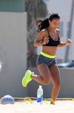 KARREUCHE TRAN Working Out at a Beach in Venice 08/02/2016
