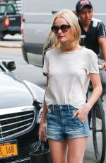 KATE BOSWORTH in Denim SHorts Out in New York 08/02/2016