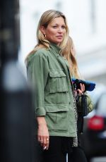 KATE MOSS Out and About in London 07/27/2016