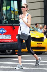 KATE UPTON in Leggings Out in New York 08/01/2016