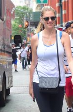 KATE UPTON in Leggings Out in New York 08/01/2016