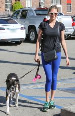 KATE UPTON Walks Her Dog Out in Beverly Hills 08/12/2016