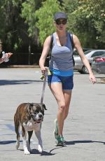 KATE UPTON Walks Her Dog Out in Los Angeles 08/16/2016