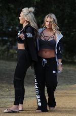 KATE WRIGHT and DANIELLE ARMSTRONG Workout at a Park in Essex 08/11/2016