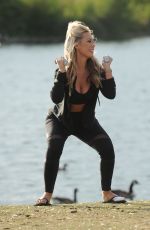 KATE WRIGHT and DANIELLE ARMSTRONG Workout at a Park in Essex 08/11/2016