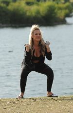 KATE WRIGHT and DANIELLE ARMSTRONG Workout at a Park in Essex 08/11/2016