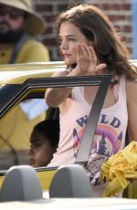 KATIE HOLMES on the Set of 