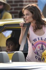 KATIE HOLMES on the Set of 