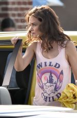 KATIE HOLMES on the Set of 