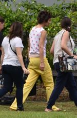 KATIE HOLMES on the Set of 