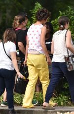 KATIE HOLMES on the Set of 