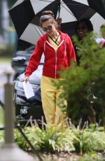 KATIE HOLMES on the Set of 