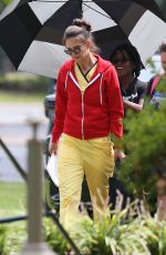 KATIE HOLMES on the Set of 