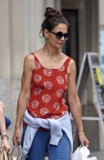 KATIE HOLMES Out and About in New York 08/18/2016