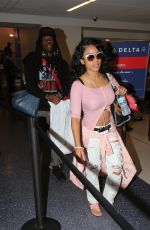 KAYSHIA COLE at LAX Airport in Los Angeles 08/05/2016